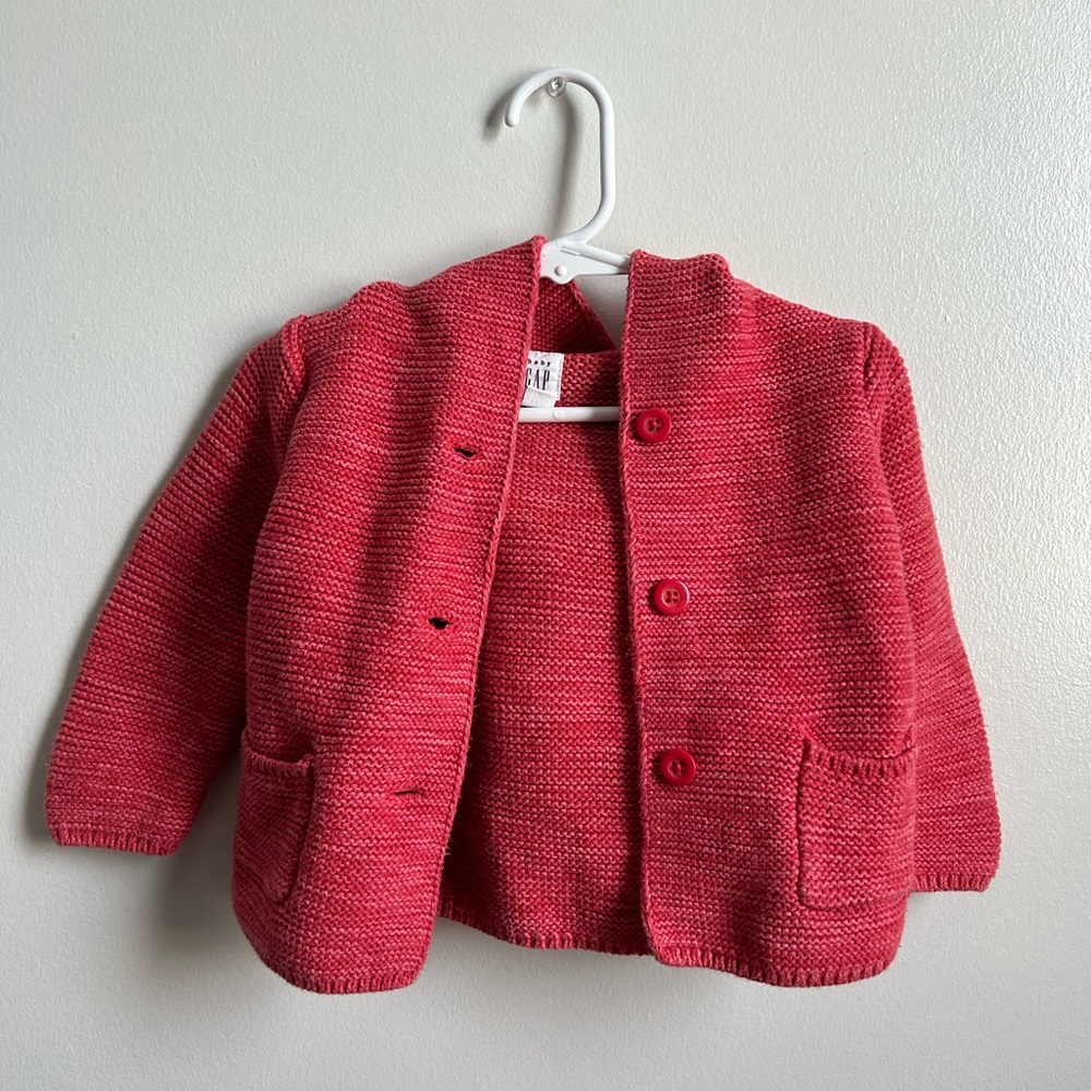 Baby Gap Knit  Ladybug Infant Cardigan